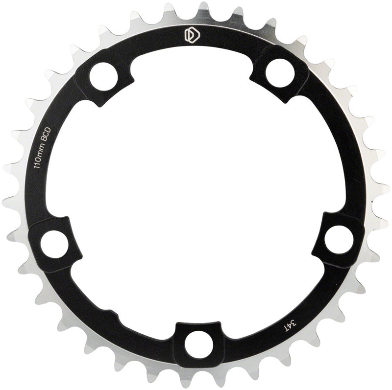 Load image into Gallery viewer, Dimension Multi Speed Middle Chainring 34t 110 BCD Aluminum Blk Rd MTB Hybrid