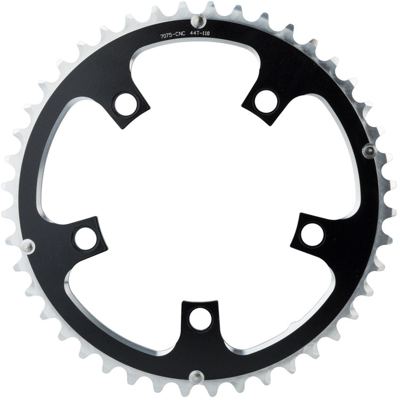 Load image into Gallery viewer, Dimension Multi Speed Outer Chainring 44t 110 BCD 8/9/10-Speed Aluminum Black