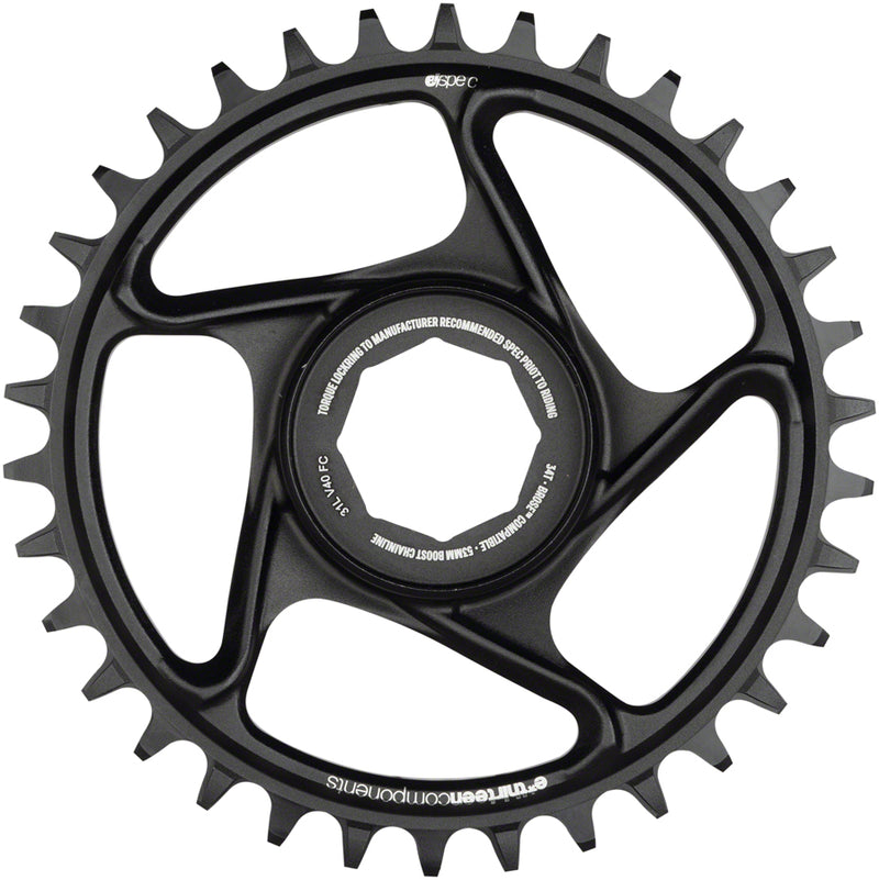 Load image into Gallery viewer, e*thirteen e*spec Aluminum Direct Mount Chainring 34t for Brose S Mag, Black
