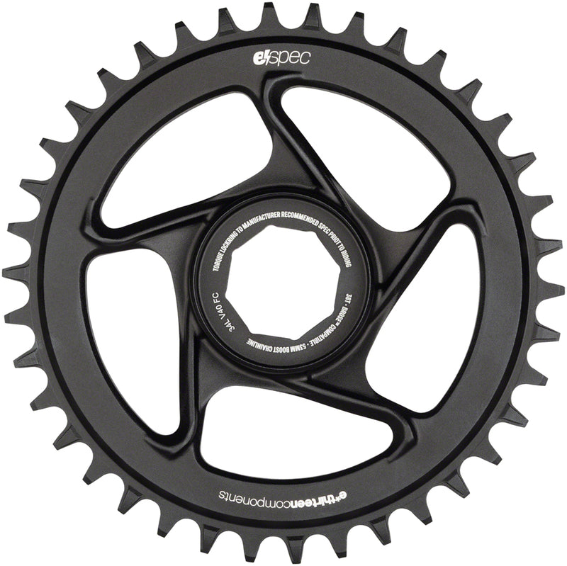 Load image into Gallery viewer, e*thirteen e*spec Aluminum Direct Mount Chainring 38t for Brose S Mag, Black
