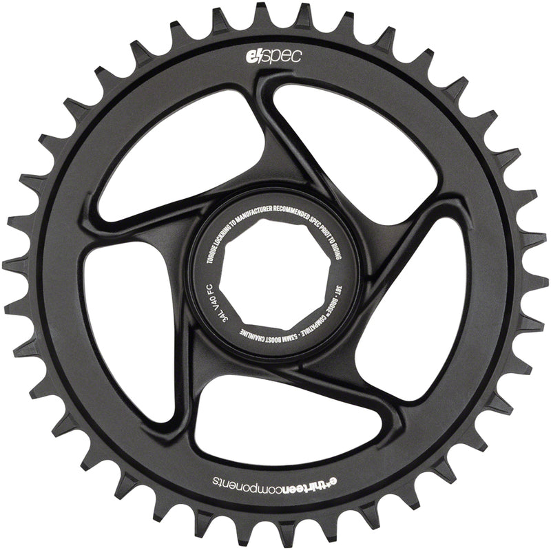 Load image into Gallery viewer, e*thirteen e*spec Aluminum Direct Mount Chainring 38t for Brose S Mag, Black