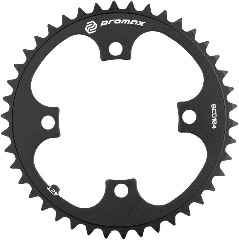 Load image into Gallery viewer, Promax 4-Bolt Chainring - 42t, 104 BCD, Black