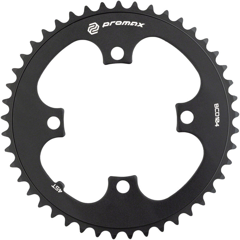Load image into Gallery viewer, Promax 4-Bolt Chainring - 45t, 104 BCD, Black