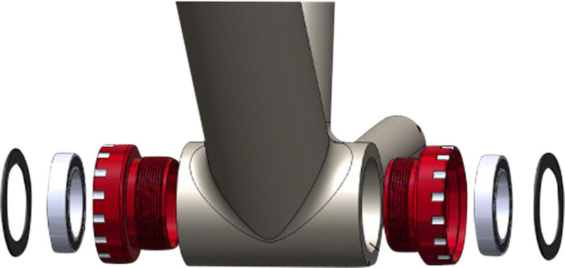Load image into Gallery viewer, Wheels Manufacturing Shimano HT II 24mm ABEC-3 Bearings BSA MTB Bottom Bracket
