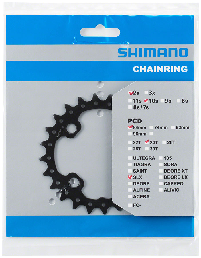 Load image into Gallery viewer, Shimano FC-M675 Chainring 24t 64 BCD Aluminum Road MTB Hybrid