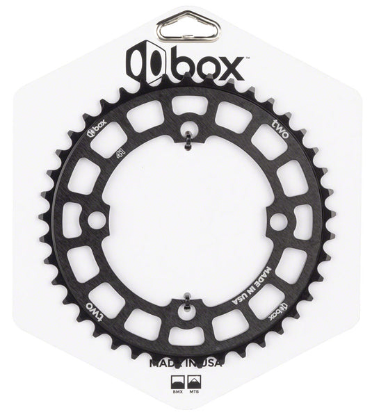 BOX Two BMX Chainring 43t 104 BCD 4-Bolt Aluminum Black Hard Anodized Finish