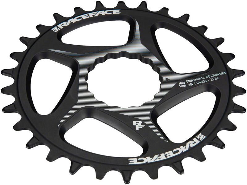 Load image into Gallery viewer, RaceFace Direct Mount Wide Chainring - 30t, DM CINCH, For Shimano 12-Speed HG+ Compatible Chain, Black
