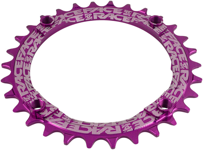 Load image into Gallery viewer, RaceFace 1x Narrow Wide Chainring - 30t, 104 BCD, 10-12 Speed, 7075 Aluminum, Purple