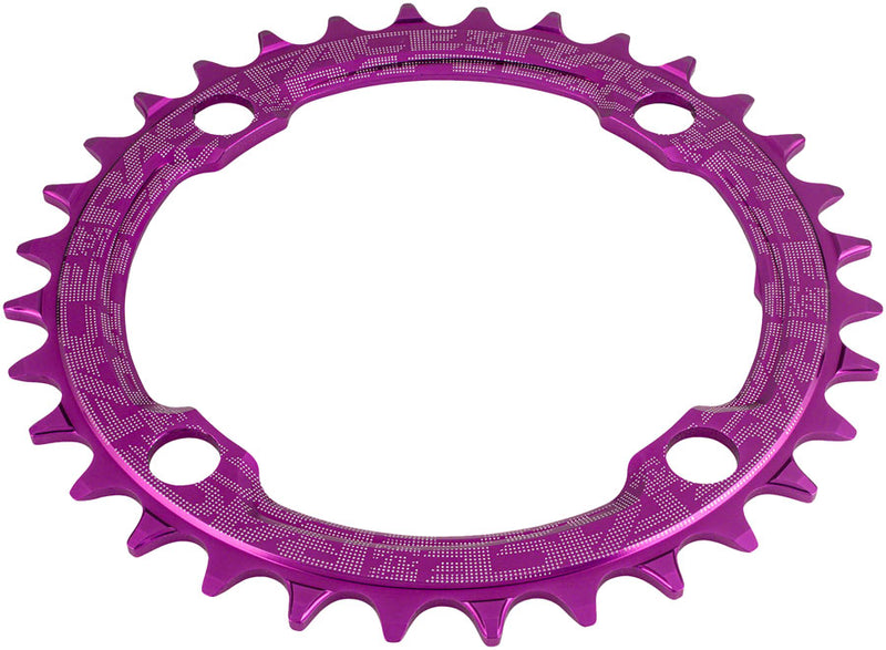 Load image into Gallery viewer, RaceFace 1x Narrow Wide Chainring - 32t, 104 BCD, 10-12 Speed, 7075 Aluminum, Purple
