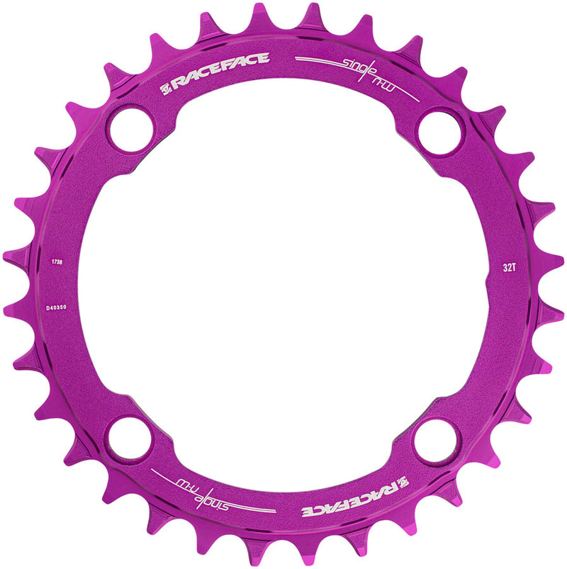 Load image into Gallery viewer, RaceFace 1x Narrow Wide Chainring - 36t, 104 BCD, 10-12 Speed, 7075 Aluminum, Purple