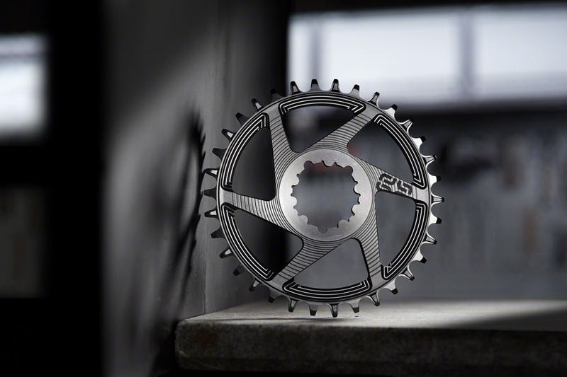 Load image into Gallery viewer, e*thirteen Helix R Chainring - 30t, 11/12-Speed, 3mm Offset, SRAM 3-Bolt DM, Black