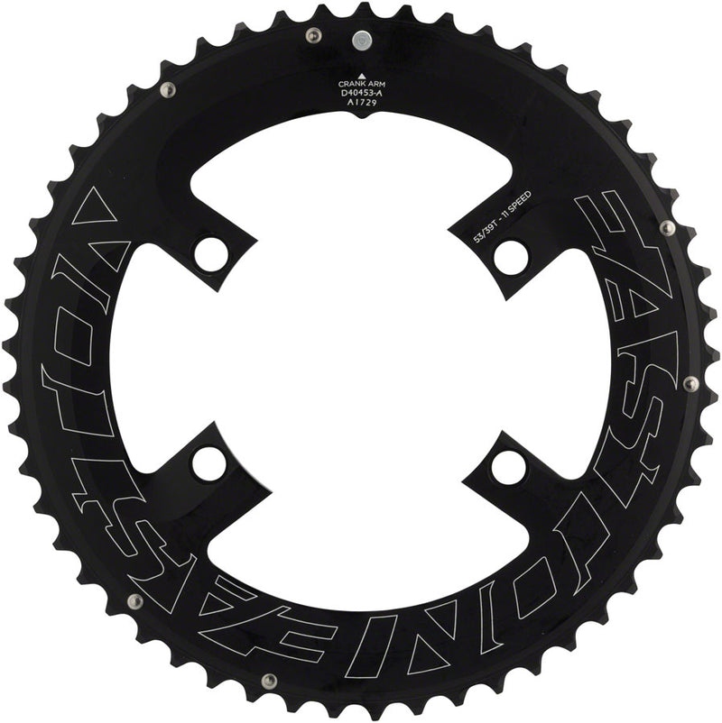 Load image into Gallery viewer, Easton Asymmetric Chainring 53t 110 BCD 4-Bolt 11-Speed Aluminum Black RD MTB