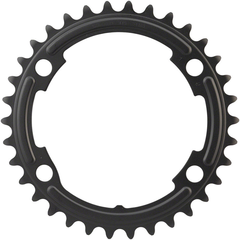 Load image into Gallery viewer, Shimano 105 FC-R7000 Chainring 34t 4 x 110 BCD Asymmetric Aluminum Black