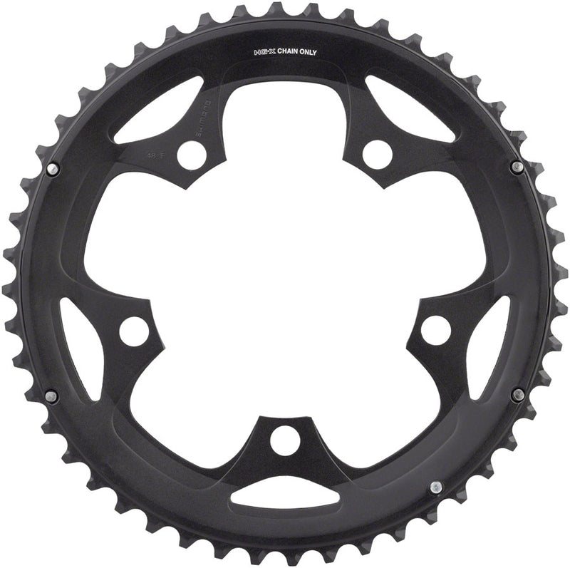 Load image into Gallery viewer, Shimano FC-R460 Chainring - 48t, 5-Bolt, 110 BCD, Black