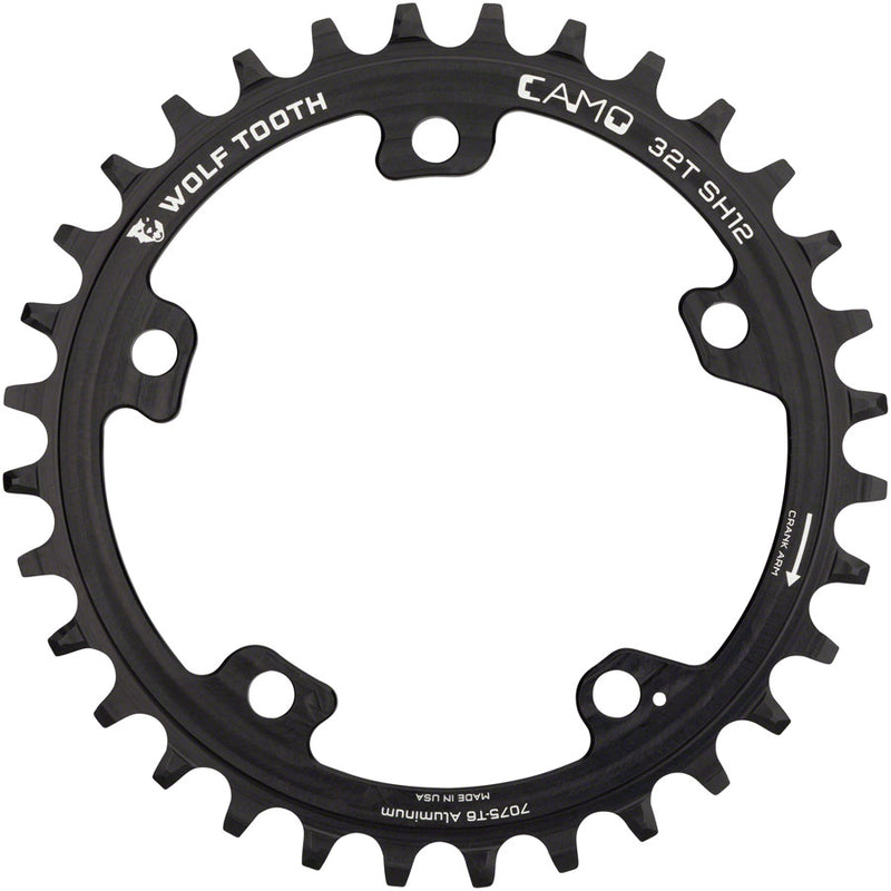 Load image into Gallery viewer, Wolf Tooth Chainring 34t CAMO Mount 12-Speed Aluminum Black Mountain Bike