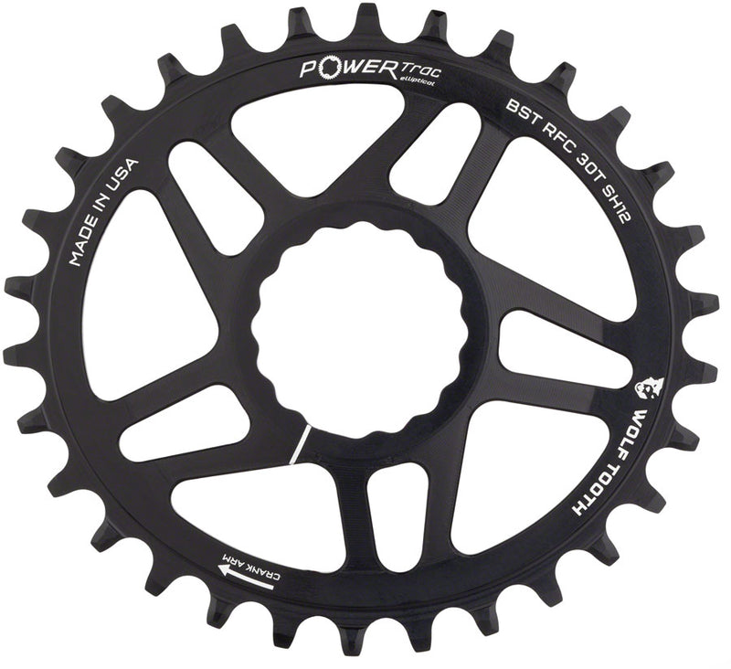 Load image into Gallery viewer, Wolf Tooth Elliptical Chainring 30t RaceFace/Easton Direct Mount 12-Speed Alloy