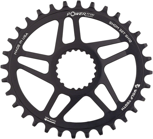 Wolf Tooth Elliptical Chainring 34t Shimano Direct Mount 12-Spd Hyperglide Alloy