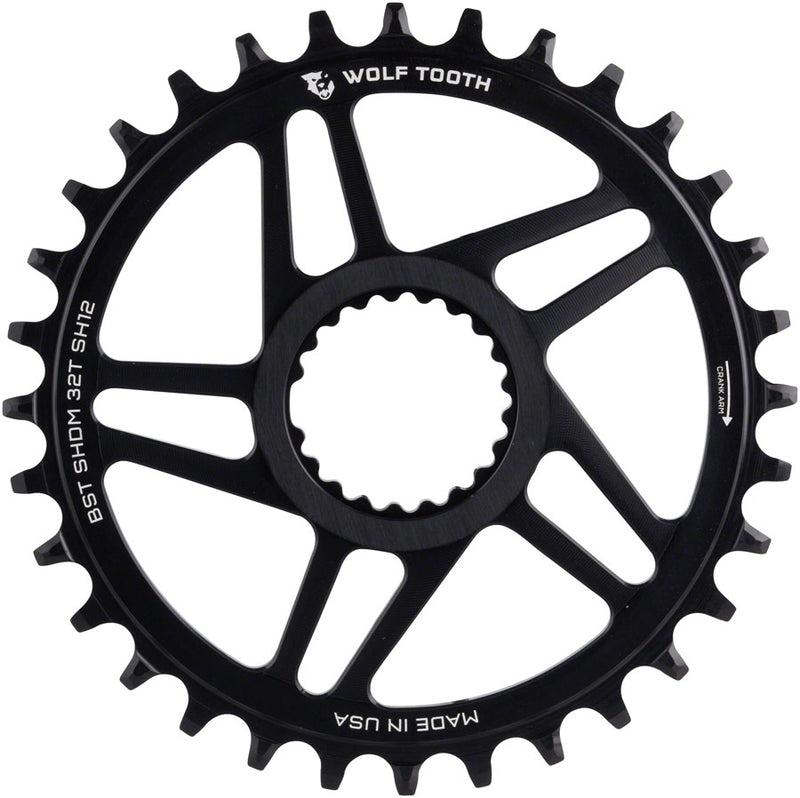 Load image into Gallery viewer, Wolf Tooth Chainring 32t Shimano Direct Mount Boost Requires 12-Spd Aluminum Blk