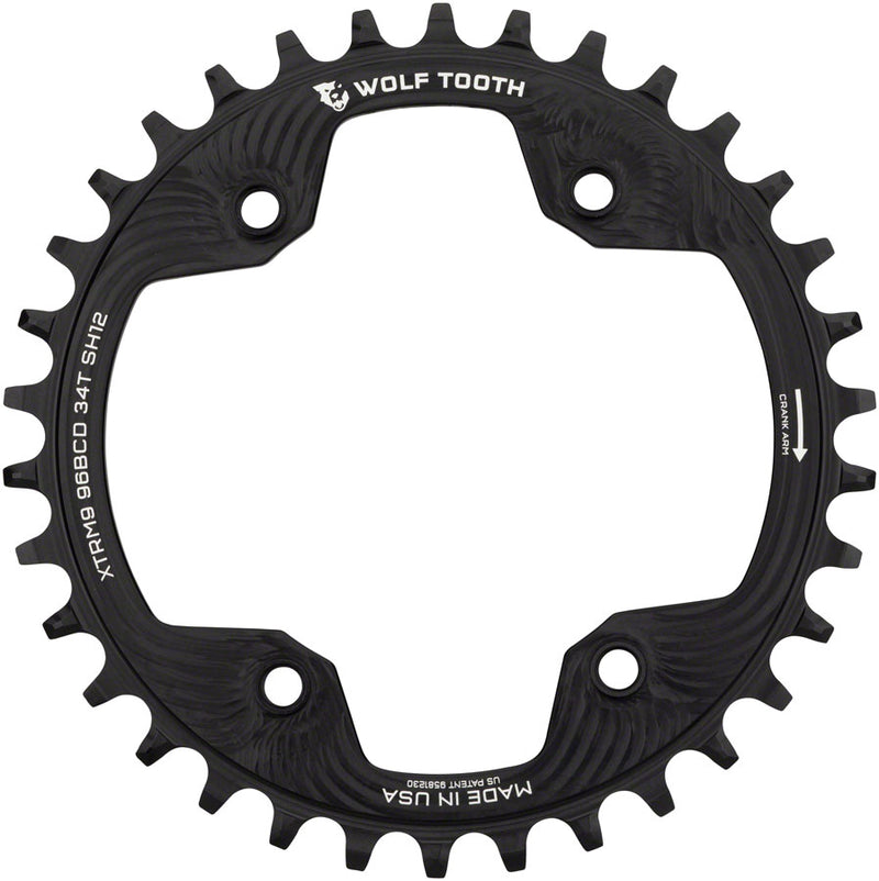 Load image into Gallery viewer, Wolf Tooth Chainring 32t 96 BCD Asymmetric Aluminum Use 12-Spd Hyperglide+