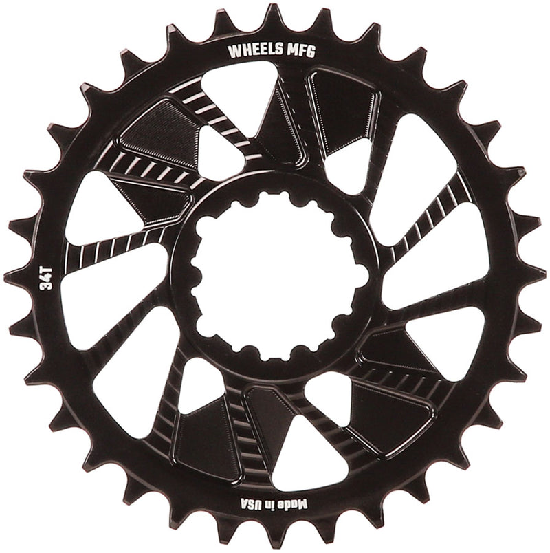 Load image into Gallery viewer, Wheels-Manufacturing-Chainring-34t-Direct-Mount-SRAM-3-Bolt-3-bolt-DM-3mm-offset-CNRG2489-Direct-Mount-MTB-Chainrings