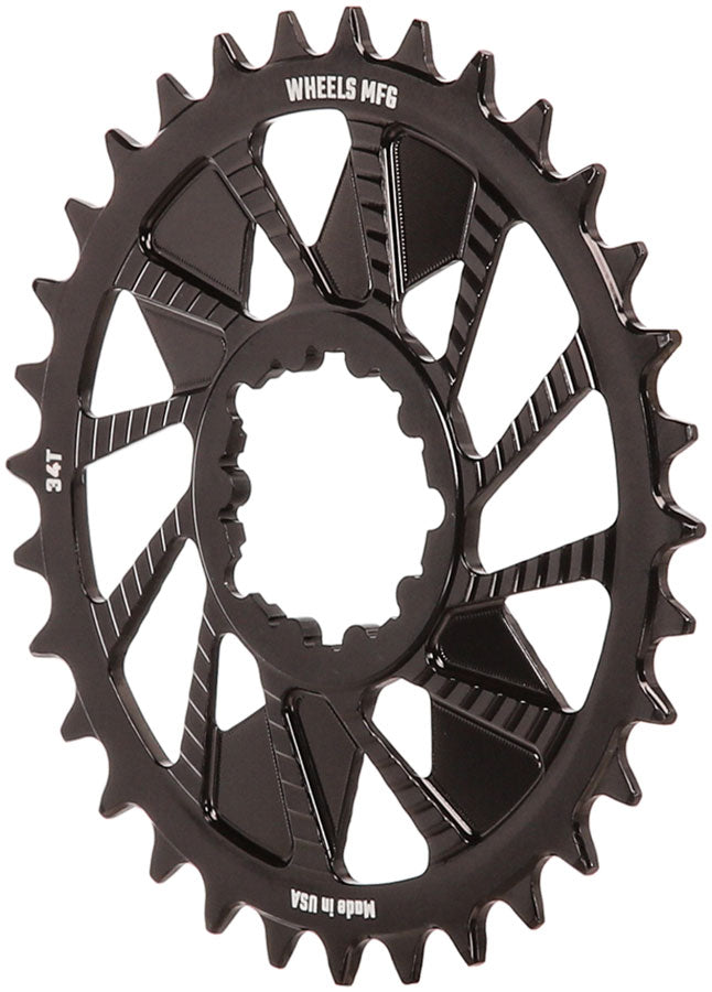 Load image into Gallery viewer, Wheels Manufacturing Direct Mount Chainring - 34t, SRAM 3-Bolt Direct Mount, 3mm Offset, Compatible with Hyperglide+