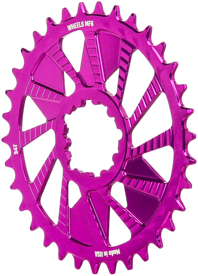 Load image into Gallery viewer, Wheels Manufacturing Direct Mount Chainring - 34t, SRAM 3-Bolt Direct Mount, 3mm Offset, Compatible with Hyperglide+