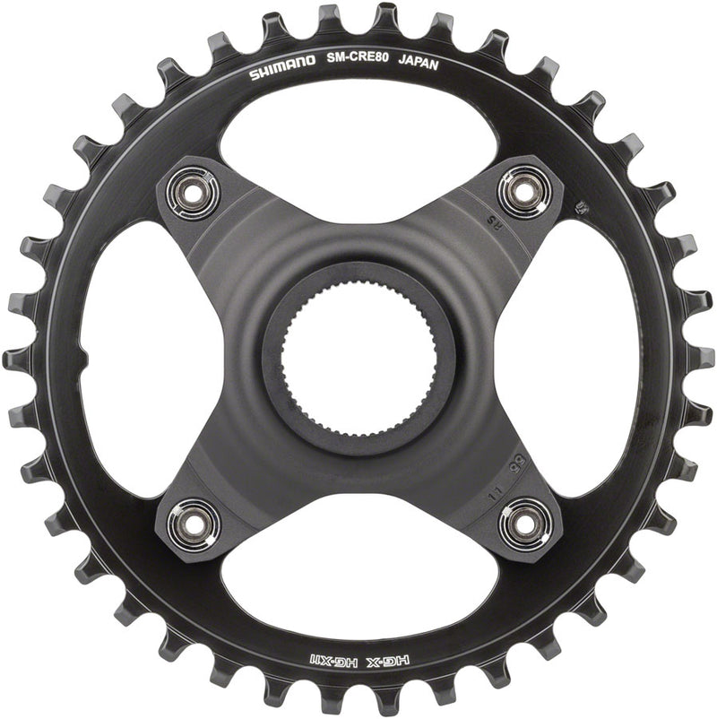 Load image into Gallery viewer, Shimano STEPS SM-CRE80-B Chainring - 38T Without Chainguard, 55mm Chainline, Black