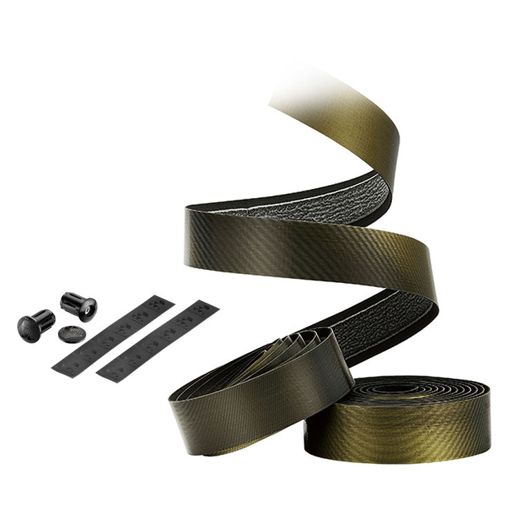 Load image into Gallery viewer, Ciclovation Halo Touch Handlebar Tape, Gold Mine w/Blk Plugs