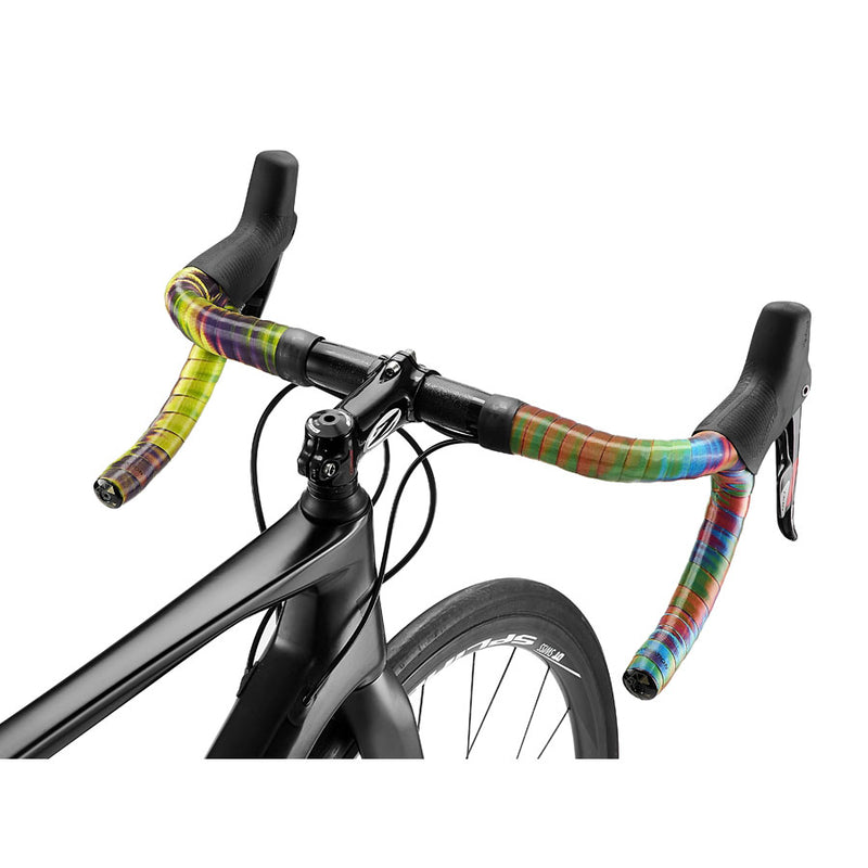 Load image into Gallery viewer, Ciclovation Halo Touch Handlebar Tape, Rainbow w/Blk Plugs