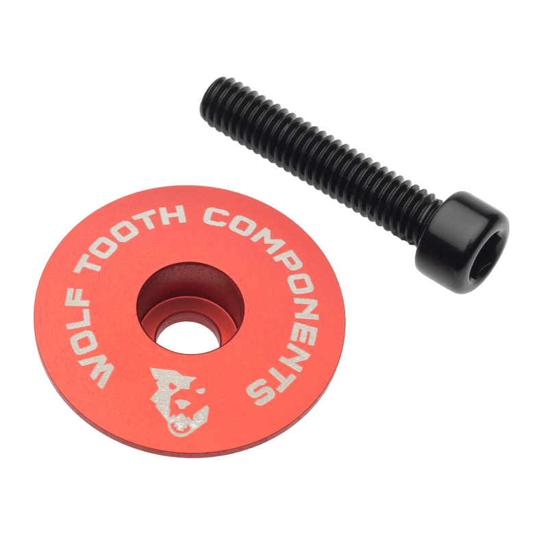Load image into Gallery viewer, Wolf Tooth Ultralight 7075 Aluminum Stem Cap & Bolt - Raw Silver