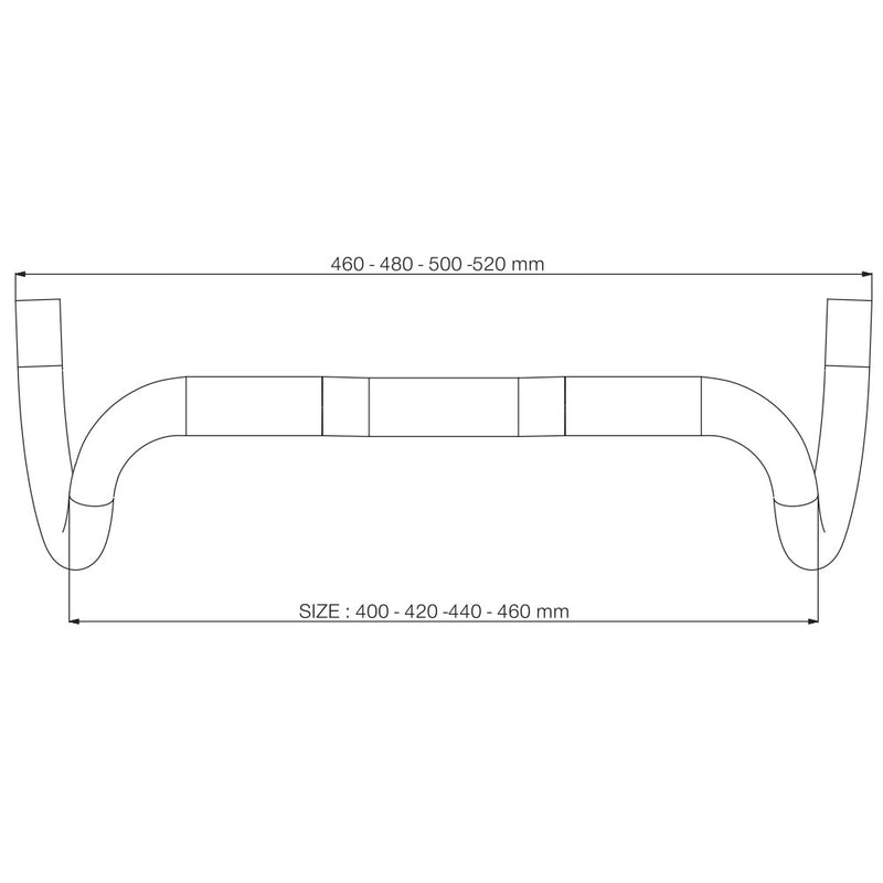 Load image into Gallery viewer, Deda Elementi Gravel 100 RHM Alloy Bar, (31.8) Blk, 46cm NLS