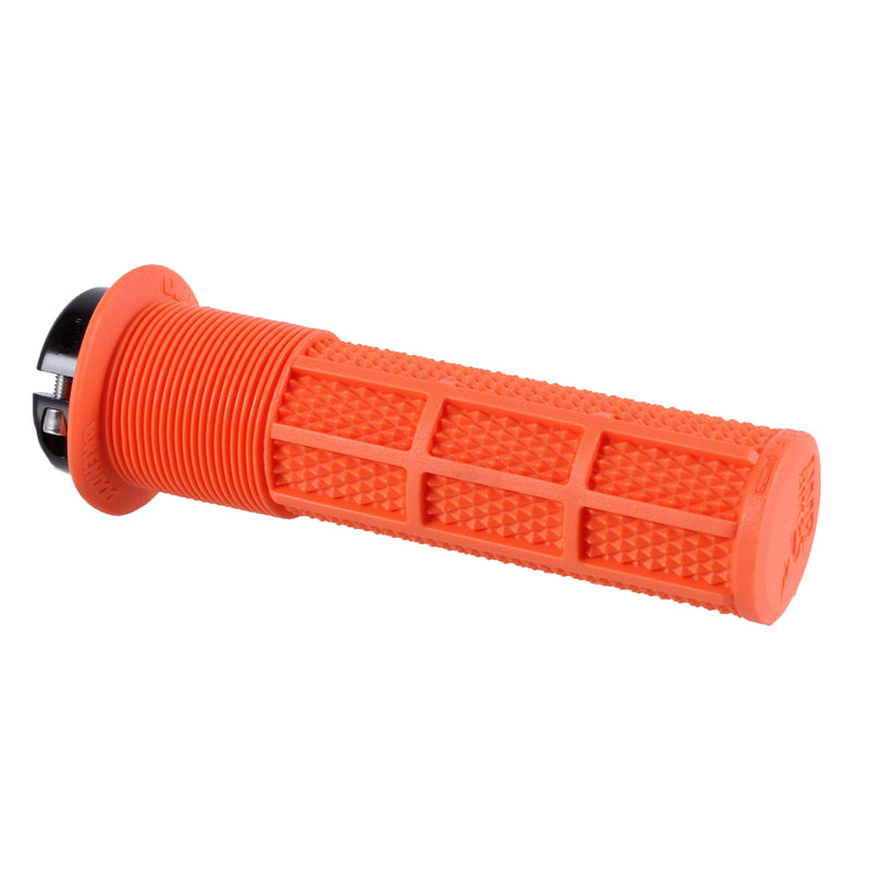 Load image into Gallery viewer, DMR DeathGrip Flanged Grips - Thick, Lock-On, Orange