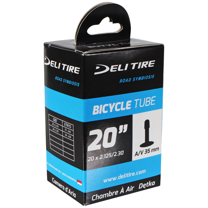 Load image into Gallery viewer, Delium 20x2.125-2.3" Butyl Tubes Schrader Valve, High-Quality, Durable Bike Inner Tubes (Pack of 2)