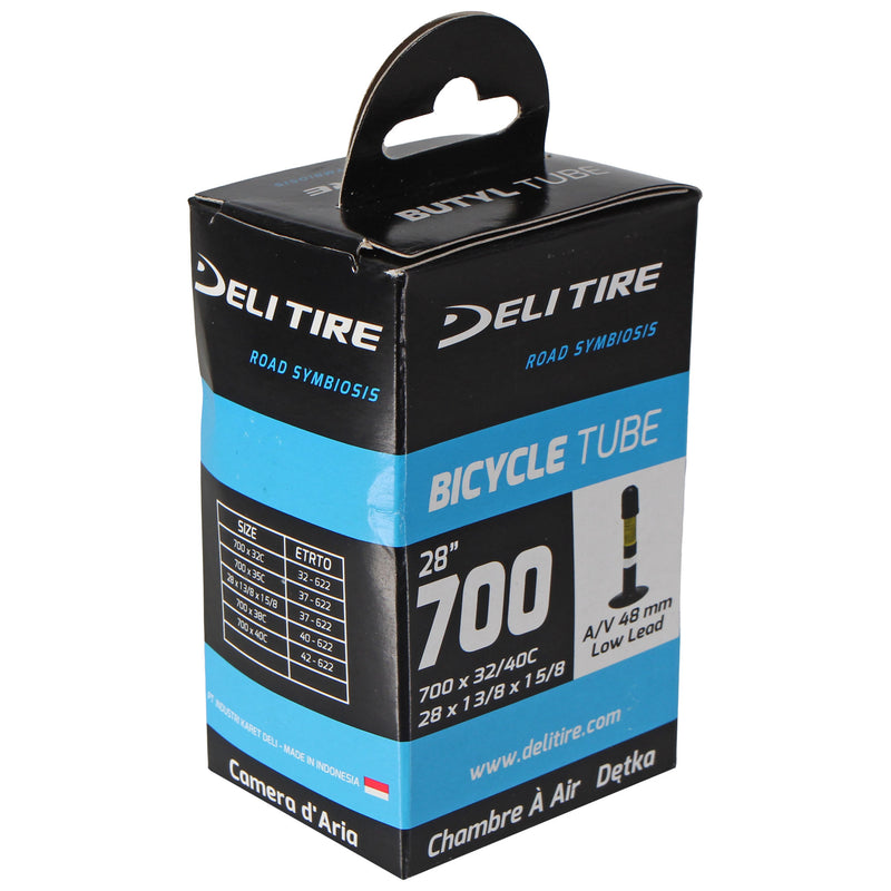 Load image into Gallery viewer, Delium 700x32-40mm Butyl Bicycle Tire Tubes Low-Lead SV 48mm Valve, High Durability & Quality