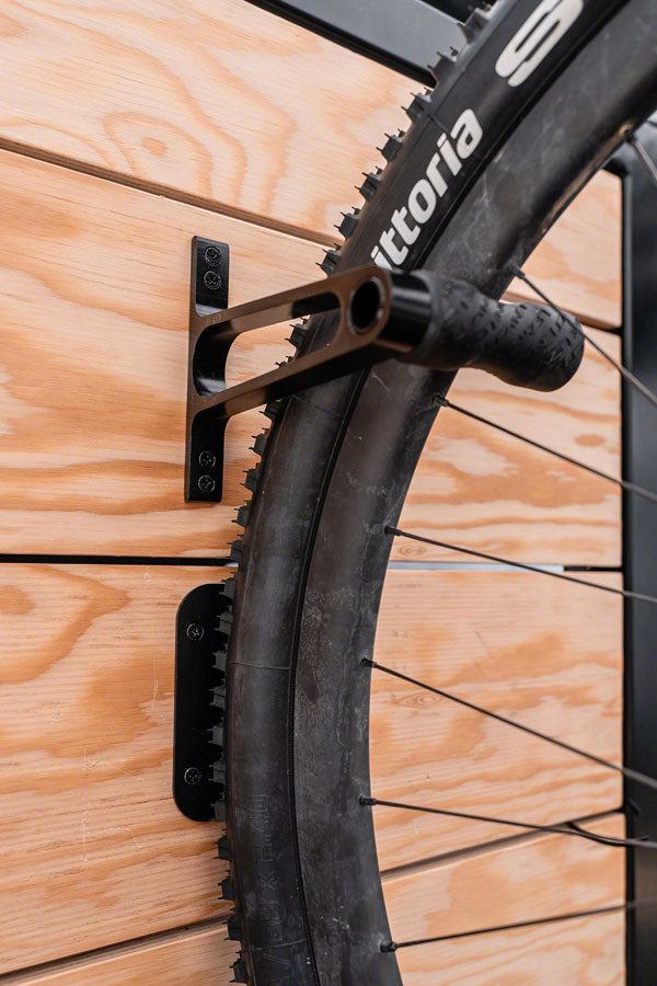 Load image into Gallery viewer, Lezyne CNC Wheel Bike Storage Hook - Alloy, Black