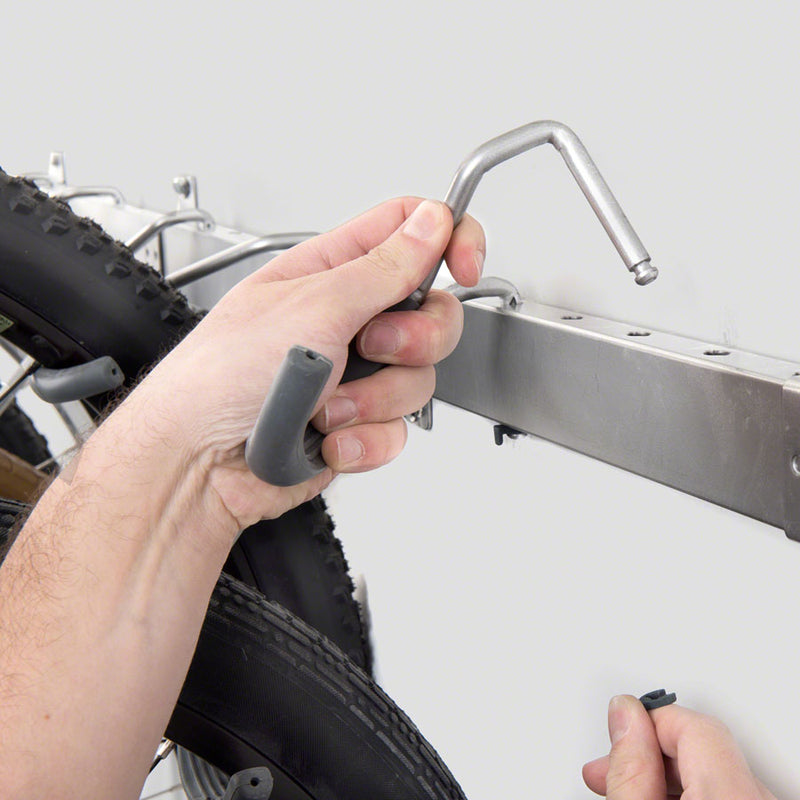 Load image into Gallery viewer, Delta Heavy Duty Track Rack Wall Mount Bike Rack - 4-Bike, Silver