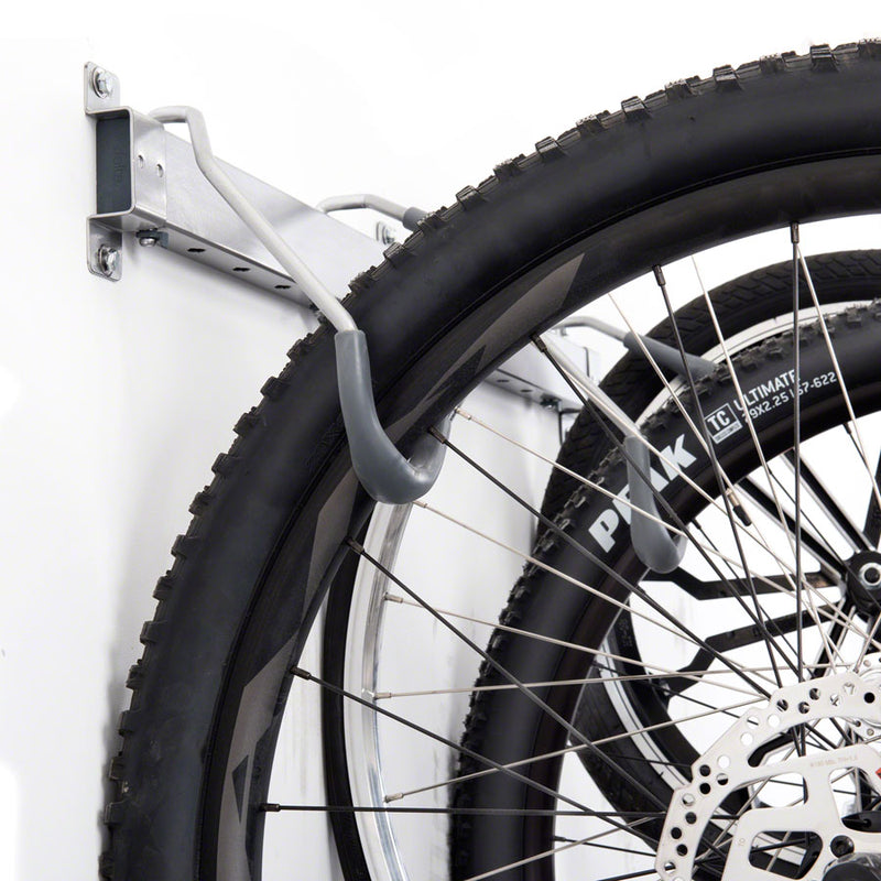 Load image into Gallery viewer, Delta Heavy Duty Track Rack Wall Mount Bike Rack - 6-Bike, Silver