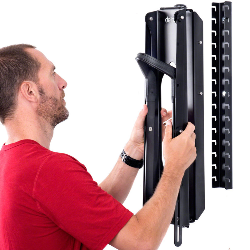 Load image into Gallery viewer, Delta Pivot Wall Mounted Bike Storage Rack - 1 Bike, Matte Black