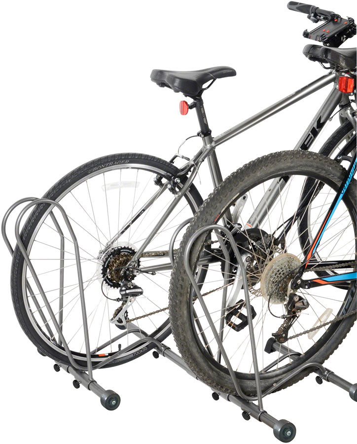 Load image into Gallery viewer, Delta Adjustable Floor Stand with Wheels: Holds One Bike