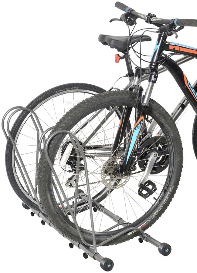 Load image into Gallery viewer, Delta Adjustable Floor Stand with Wheels: Holds One Bike