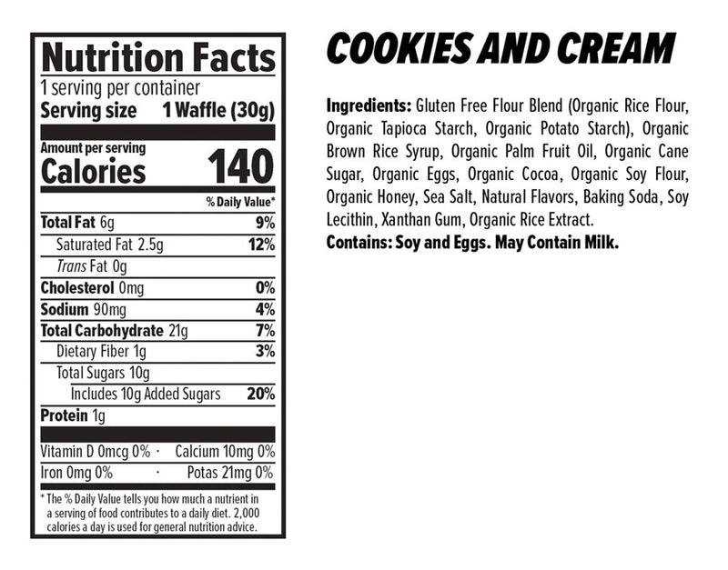Load image into Gallery viewer, Honey Stinger Gluten Free Organic Waffle - Cookies and Cream, Box of 12 Pack of 12