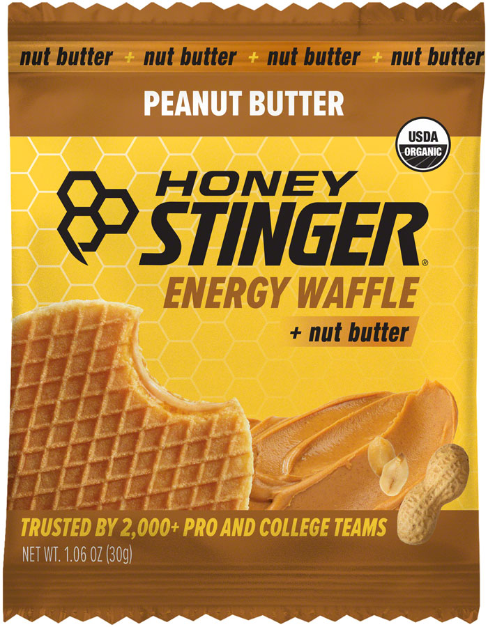 Load image into Gallery viewer, Honey Stinger Organic Peanut Butter Stinger Waffle Energy Peanut Butter Box of 12 Yes