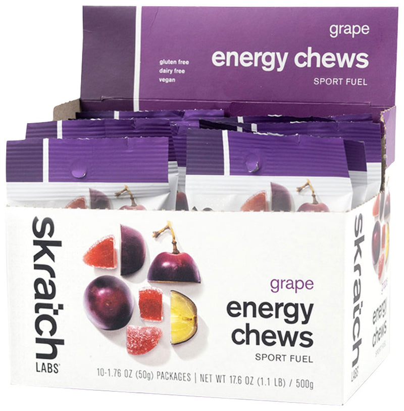 Load image into Gallery viewer, Skratch Labs Sport Chews - Grape, Box 10 Single Serve Packets Pack of 10