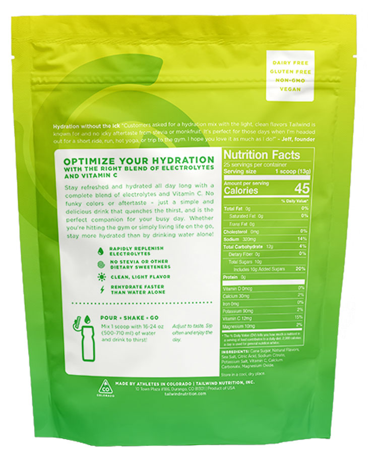 Load image into Gallery viewer, Tailwind Nutrition Rapid Hydration Lemon Lime - 25 Serving Bag