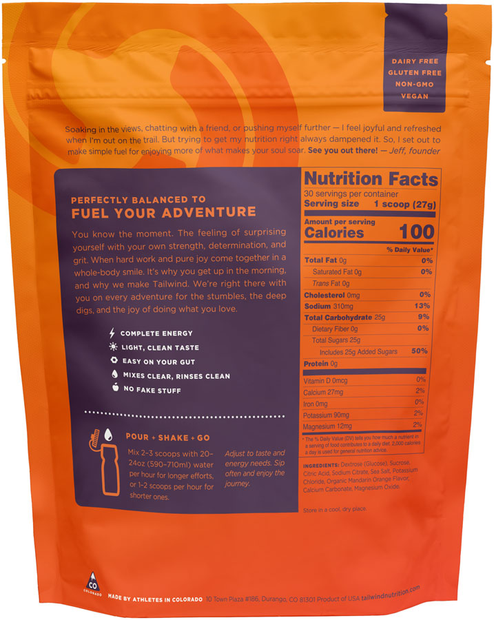 Load image into Gallery viewer, Tailwind Nutrition Tailwind Endurance Fuel 30 Servings Tailwind Mandarin Orange 30s Energy Food