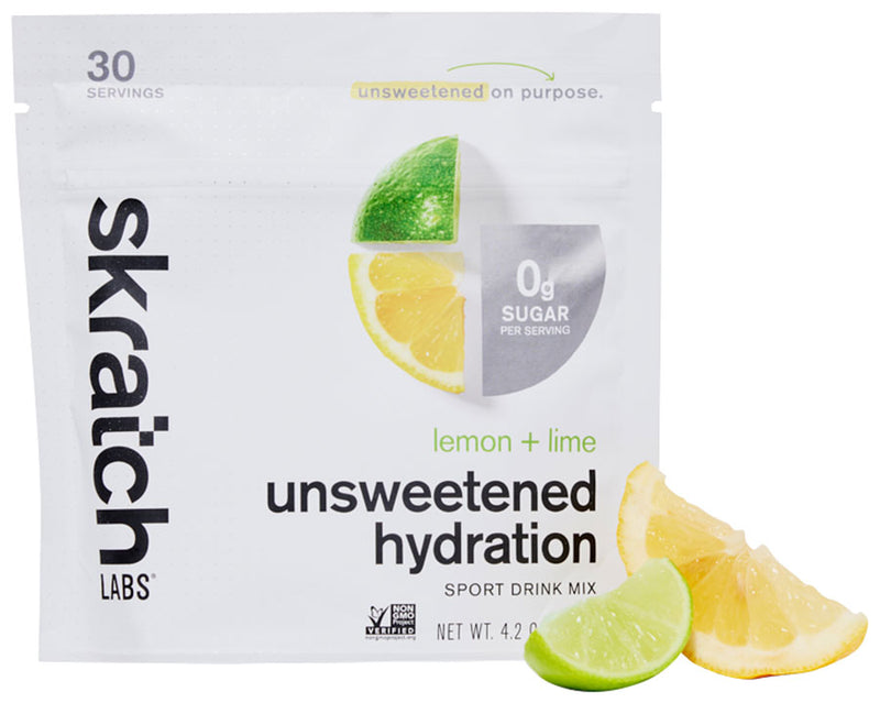 Load image into Gallery viewer, Skratch Labs Unsweetened Hydration Sport Drink Mix - Lemon + Lime, 30-Serving Resealable Bag