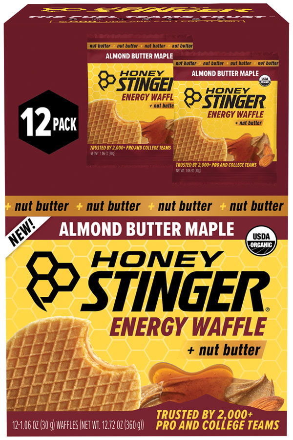 Load image into Gallery viewer, Honey Stinger Organic Waffle - Almond Butter Maple, Box of 12 Pack of 12