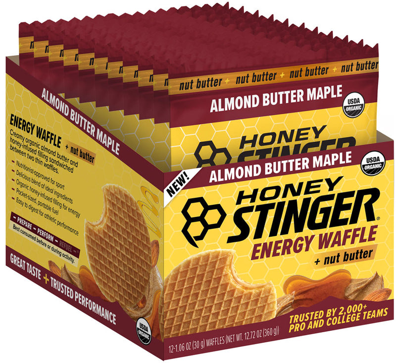Load image into Gallery viewer, Honey Stinger Organic Waffle - Almond Butter Maple, Box of 12 Pack of 12
