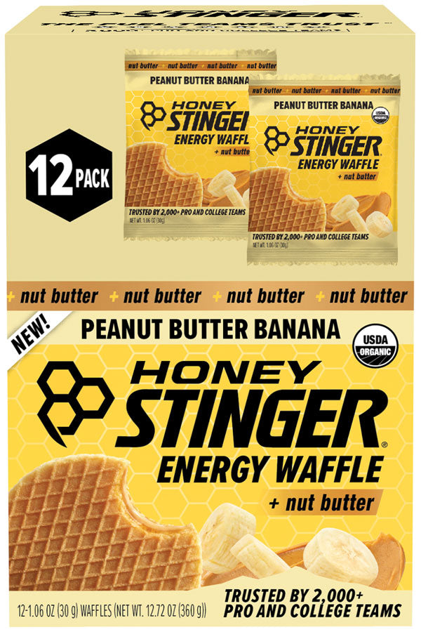 Load image into Gallery viewer, Honey Stinger Organic Waffle - Peanut Butter Banana, Box of 12 Pack of 12