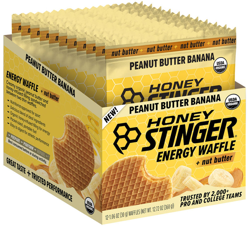 Load image into Gallery viewer, Honey Stinger Organic Waffle - Peanut Butter Banana, Box of 12 Pack of 12